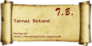 Tarnai Botond névjegykártya